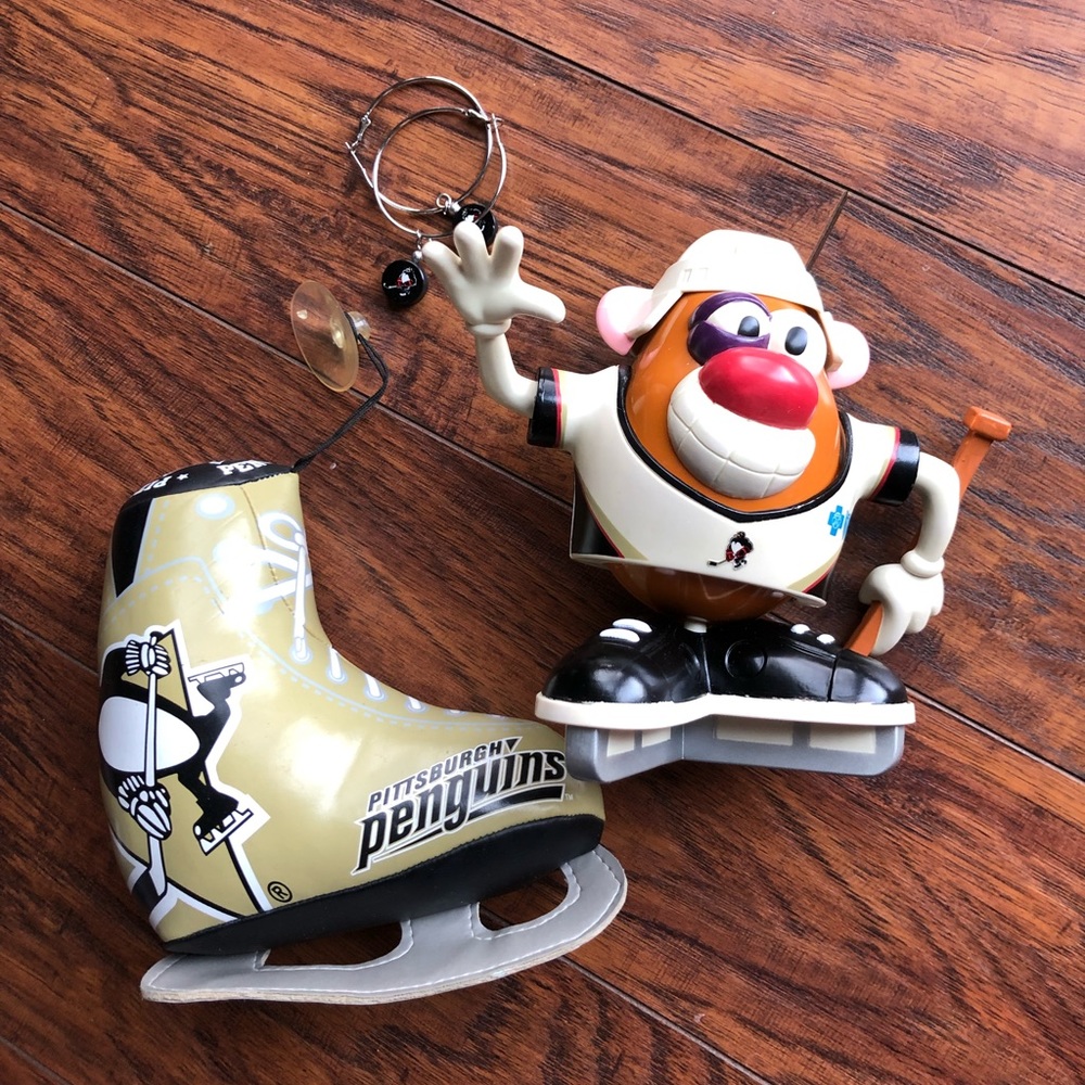 Pittsburgh Penguins Earrings Mr. Potato Scranton NHL